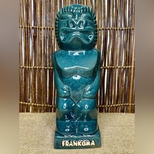 Frankoma Tiki Mug 2023 Ceramic Green Cevola 21/25 Frank War God LE Sold Out